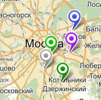 Общежития Москвы на карте города