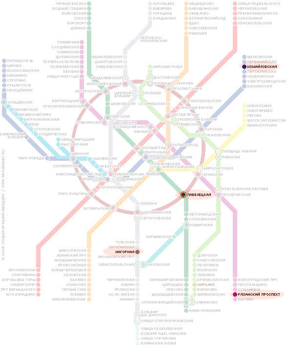 Московские общежития Памир-Альянс на карте метро